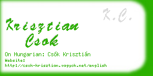 krisztian csok business card