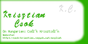 krisztian csok business card